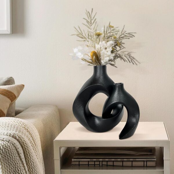 Black Ceramic Vase Set of 2