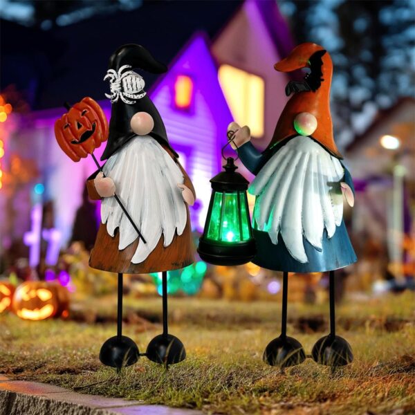 halloween gnome garden stakes